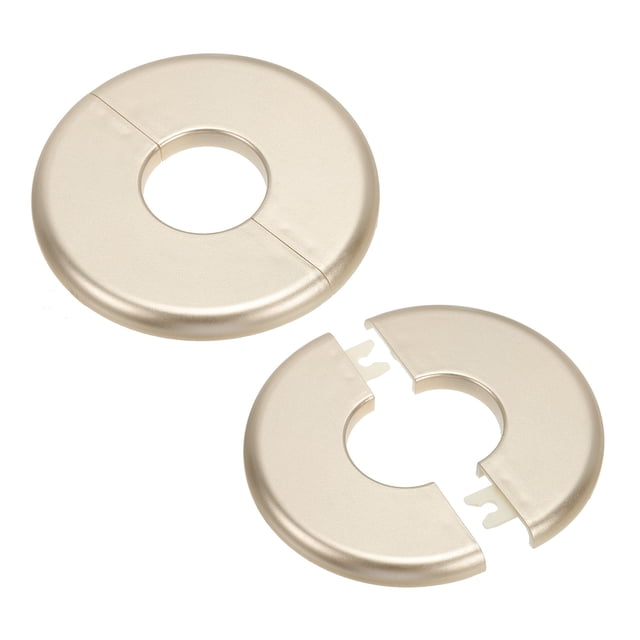 Placa de escutcheon redonda autoadhesiva Uxcell ABS para decoración de grifos de tubería de agua 1.36" Oro