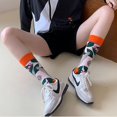thumbnail image 4 of Bas Colorés Mode Printemps Automne Chaussettes pour Femmes Plante Hedgehog Slothsi Chaussettes en Coton Personnalité Chaussettes Droites Tendance Taille Unique, 4 of 6