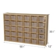 thumbnail image 2 of Contender Cubby Storage Organizer Cubes, 30 Cubbies with Clear Plastic Bins, Wood Furniture for Kids Toys, Daycare, Classroom, 47-inch Width, 2 of 8