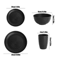 thumbnail image 3 of Reusable Dinnerware Set for Camping Essentials Plates and Bowls Sets for 4 Dishwasher Microwave Safe Unbreakable Lightweight Stackable Families Campers Outdoor Cooks,Q5-Dark Gray, 3 of 3