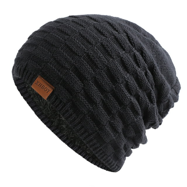 Women's Foldable Handmade Ear Protection Warm Wool Cap Cotton Slouchy Hat Knitted Hat Windproof Cold Sweat Hat