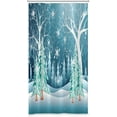 thumbnail image 4 of 36x72 Inch Merry Christmas Extra Long Shower Curtains Winter Tree Forest Polyester Bath Curtain Farmhouse Xmas Wonderland Fabric Shower Curtain for Kids Bathroom Decor Waterproof with Hooks, 4 of 6