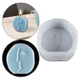 thumbnail image 4 of yuksok 3xAbstract Face Silicone Mold Aromatherapy Candle Making Home Decor Soap Mold Irregular Round 3 Pcs, 4 of 9