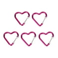 thumbnail image 2 of Cheers.US 5Pcs Heart Shape Keychain Clips Mini Small Carabiner Aluminum Durable Quick Release Auto Locking D-shape Spring Loaded Clip for for Home Rv Camping Fishing Hiking Traveling and Sports, 2 of 7