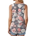 thumbnail image 6 of UPPADA Pleated Tank Tops for Women Summer Loose Fit Tunics Tops Crewneck Floral Print Sleeveless Shirts Comfy Loose Fit Long Flowy Tops ,XXL Multicolor Tank Tops, 6 of 6