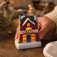 thumbnail image 6 of Christmas Decorations Indoor Outdoor, Resin Christmas House Mini Ornament, Color Light Desktop Decoration for Xmas Home, Holiday Gift, Mantel Shelf, 6 of 6
