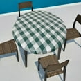 thumbnail image 5 of Round Fitted Tablecloth, Plaid Design, Waterproof Elastic Polyester Table White, 5 of 8
