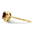 thumbnail image 3 of 14K Yellow Gold Ring Band 1 mm Polished .03ct. Diamond & 6mm Heart Gemstone Mounting, Size 8, 3 of 4