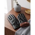 thumbnail image 5 of Gustave Winter PU Leather Gloves for Women Warm Thermal Fleece Lined Gloves Elegant Bowknot Touchscreen Texting Driving Cycling Gloves, Black, 5 of 6