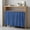 Navy Blue, variant on Blue Teal Botanical Cabinet Curtain 35"Wx35"L,Dustproof Under Sink Skirt W/ Self Adhesive Tape,Weeping Fall Eucalyptus Leaves Rustic Cabinet Curtain Cover for Kitchen Sink,Bathroom Vanity