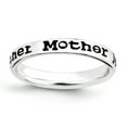 thumbnail image 1 of Sterling Silver Stackable Expressions Polished Enameled Mother Ring Size 6, 1 of 3