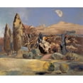 thumbnail image 2 of Paul Nash 24x20 Black Ornate Framed Double Matted Museum Art Print Titled: Landscape of the Moon's First Quarter (1943), 2 of 5