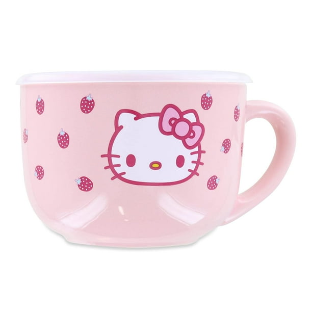 Taza de sopa Silver Buffalo Hello Kitty con fresas, 750 ml