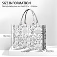 thumbnail image 3 of Large Capacity Tote Bag,Black and White Football Elements Pattern Handbag Fashion Luxury Tote Bag,15.7"x13"x 5.1" Inches,Laptop Compatible, 3 of 6