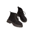 thumbnail image 3 of Woobling Womens Comfort Combat Boots Walking Non-Slip Mid Top Ankle Booties Breathable Work Boot Black 5, 3 of 7
