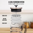 thumbnail image 3 of OVENTE French Press Coffee Maker 27 Ounce with Heat Resistant Borosilicate Glass, Stainless Steel Design and 4-Level Filter System, Portable Cold Brewer Pot for Travel, Camping or Gift, Copper FSW27C, 3 of 8
