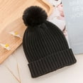 thumbnail image 5 of COCOpeaunt Winter Hat Pompom Hats Beanie Girls Women Bonnet Winter Hats for Women Autumn Ladies Travel Warm Cap Female Knitted Hat, 5 of 6