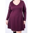 thumbnail image 4 of Vestido corte A Roman Fashion /Tallas Extras, 11578 (Vino) vino 42, 4 of 5