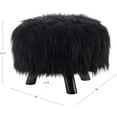 thumbnail image 6 of Linon Home Decor Faux Fur Stool, Multiple Colors, 6 of 10