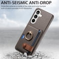 thumbnail image 2 of FOXDOCK Case for Samsung Galaxy S26 Pro, Shockproof Protection, Stand Function, with Ring and Magnetic Wallet - Grey, 2 of 5
