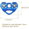 thumbnail image 3 of Polea doble de aluminio de 30 kN para montañismo, escalada en cable, polea de rescate en tándem con forma de corazón, 3 of 4