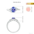 thumbnail image 4 of Angara Natural 1.25 Ct. Tanzanite with Diamond Classic Ring in 14K White Gold for Women (Ring Size: 3.5), 4 of 9