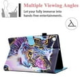 thumbnail image 3 of Allytech Cute Pattern Painted Case for Lenovo Tab M10 FHD Plus 10.3"(2nd Gen) TB-X606F, Slim Folio PU Leather Wallet Stand Magnetic Clasp Smart Protective Tablet Case for TB-X606F/X606X, Colorful Cat, 3 of 6