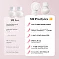 thumbnail image 2 of Momcozy Hands-Free Breast Pump S12 Pro Quick Wearable,Breast Pumps 2 Count, White, 2 of 9