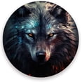 thumbnail image 3 of Cool Wolf Coasters Absorbent Moisture Non-Slip Drink Coaster Ceramic Stone with Cork Base Desktop Protection, 4PCS, 3 of 6