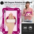 thumbnail image 3 of Dteck Case for Samsung Galaxy Tabn S9 / S9 FE 5G Tablet Case with 360 Rotating Hand Strap & Stand, Crossbody Drop-Proof Case for Galaxy Tab S9 FE 10.9"/ S9 11",Rose + Pink, 3 of 8