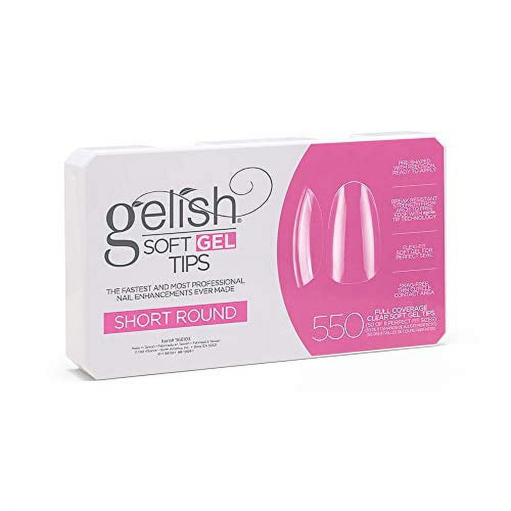 Gelish Soft Gel Nail Tips, 550 Count - Short Round