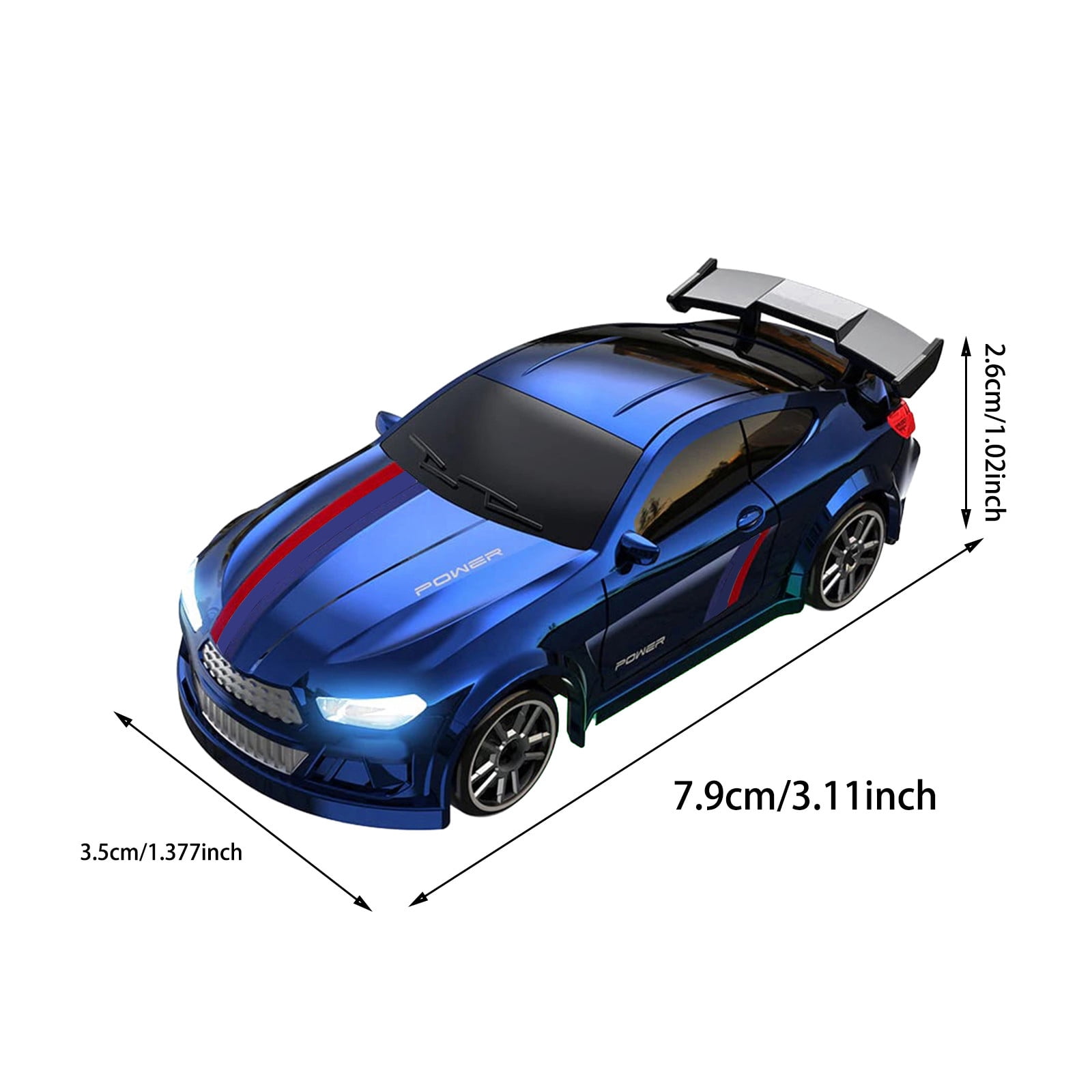 SugarBloom 1:64 Scale Small Drift Car, 4-Wheel Proportional Desktop Remote Control Drift Racer, Mini RC Vehicle for Collectors,Black
