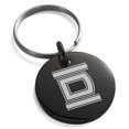 thumbnail image 1 of Stainless Steel Letter D Initial Empire Monogram Engraved Small Medallion Circle Charm Keychain Keyring, 1 of 1