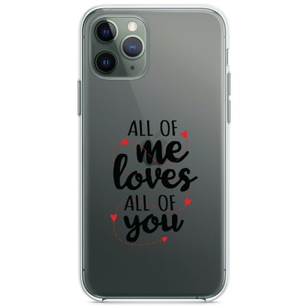 DistinctInk Clear Hybrid Case for Apple iPhone 12 Mini (5.4 Screen) - Hearts - Lightweight Grip
