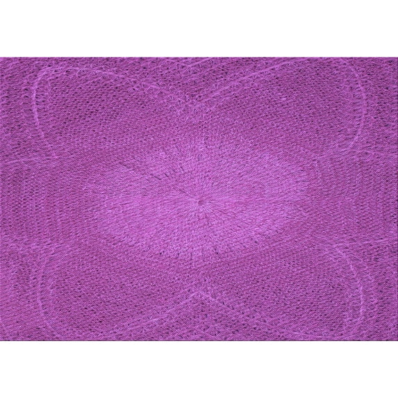 Ahgly Company Machine Washable Indoor Rectangle Transitional Bright Neon Pink Purple Area Rugs, 5' x 7'