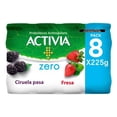 thumbnail image 1 of Alimento lácteo fermentado Activia ciruela pasa y fresa sin azúcar 8 pzas de 225 g c/u, 1 of 4