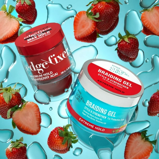 KISS Colors & Care Braiding Gel, Style & Strengthen Extreme Hold
