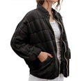 thumbnail image 7 of Womens Lightweight Long Sleeve Full-Zip Quilted Jacket Stand Neck Puffer Jacket Coat Warm Winter Outerwear, 7 of 7