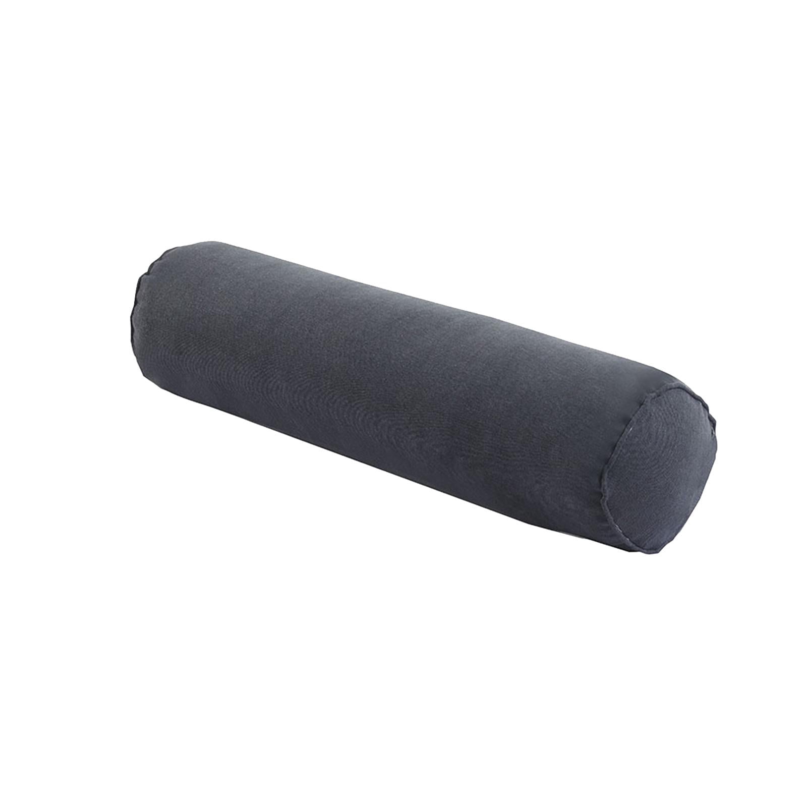 EHJRE Cervical Neck Roll Pillow Made of Hollow Cotton, Comfortable, Soft, Neck Pillow, Round Neck Roll Pillow for Abdomen, Ankles, Spine, Car, Knees Blackish green