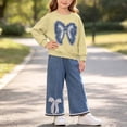 thumbnail image 2 of Cethrio Girls Cotton Outfit Sets, Fall Long Sleeve 2 Piece Casual Girls' Clothing Sets Yellow Size 1-2 T, 2 of 6