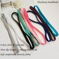 thumbnail image 3 of 9pcs Elastic Thin Headbands for Women Stretchy Skinny Headbands Sports Athletic Hair Bands for Women Men Girls Boys Teen Black Multi-colored, 3 of 7