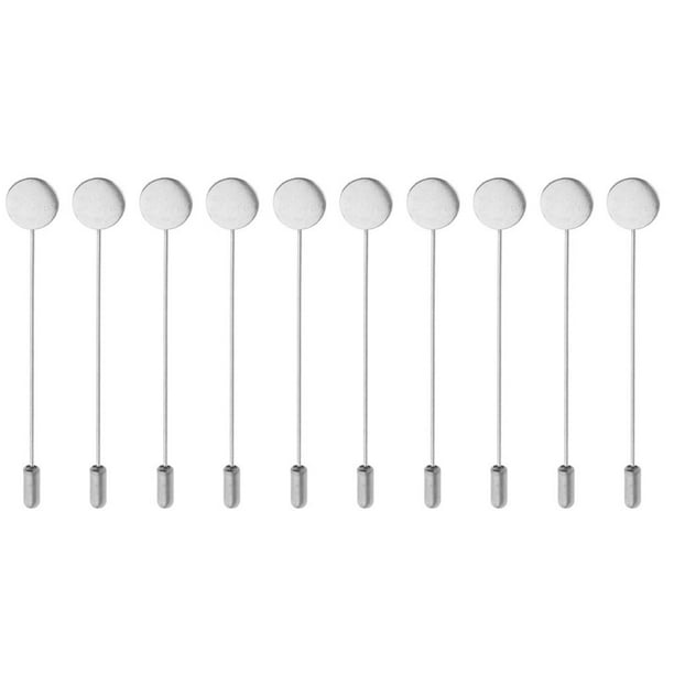 10 piezas de cobre base vacía 1,5 cm broches DIY Salvador Broche de solapa de cuello