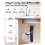 Waterdrop 15UB-UF Under Sink Water Filter System, 0.01 Micron Ultra Filtration Under Counter Drinking Water Filtration System, with Dedicated Brushed Nickel Faucet, 16K High Capacity, USA Tech
