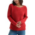 thumbnail image 1 of Lucky Brand Suéter Pointelle para mujer, rojo, grande, 1 of 1