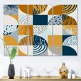 thumbnail image 2 of Designart ' Retro Semicircles Squares and Circles ' Modern Canvas Wall Art Print, 2 of 3