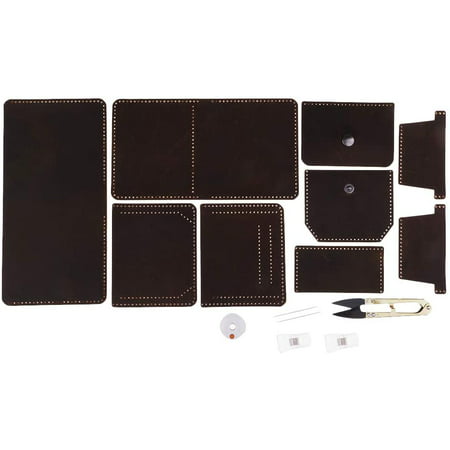 Diy Handmade Leather Short Wallet Kit Purse Credit Card Holder Make Your Own Brown Canada