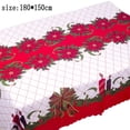 thumbnail image 2 of Christmas Tablecloth Rectangle for Holiday Party: Waterproof Fabric Kitchen Dining Table Cover - B, 2 of 5
