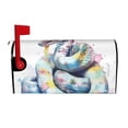 thumbnail image 2 of Lsque Watercolor Snake Mailbox Cover Standard Size ,Magnetic Mailbox Covers Post Wraps Letter Box Cover -21x18 in, 2 of 9