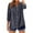 Gray, variant on Chiccall Womens Button Down Shirts 3/4 Length V Neck Shirts Casual Trendy Lightweight Fall Tops Blouse