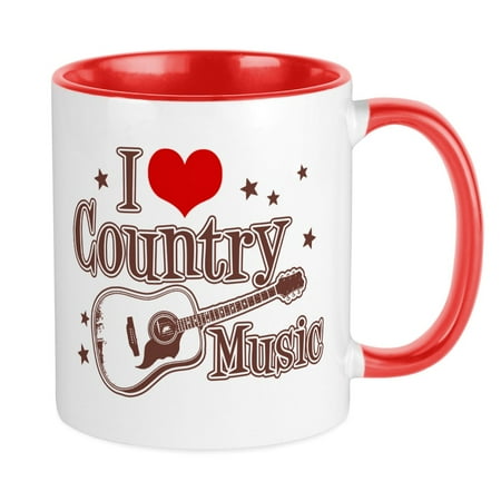 

CafePress - I Love Country Music Mug - Ceramic Coffee Tea Novelty Mug Cup 11 oz